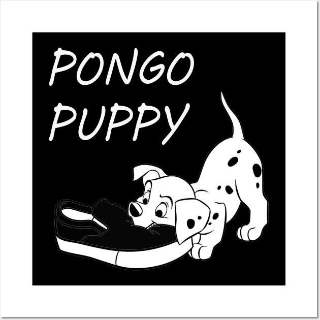 dalmatians puppies pongo biting shoes Wall Art by LOVILOVI